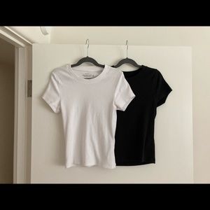 Set of 2 Abercrombie ribbed tees from the soft A&F collection
